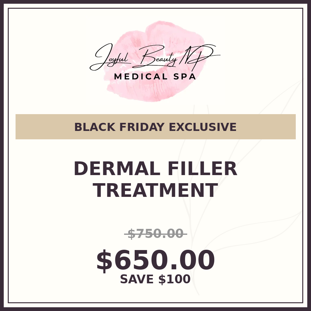 BLACK FRIDAY: Dermal Filler - $650 Per Syringe (Save $100!)